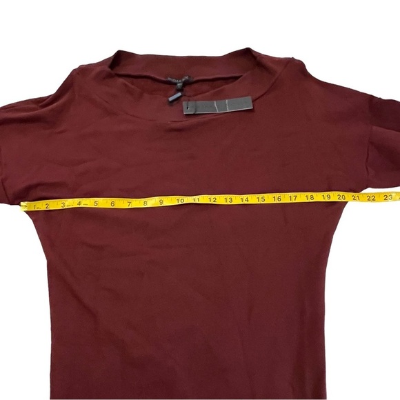 NEW Indah Body Baby Ruth Boatneck Mini Dress in Port Size 1 US Small Burgundy - Picture 5 of 15